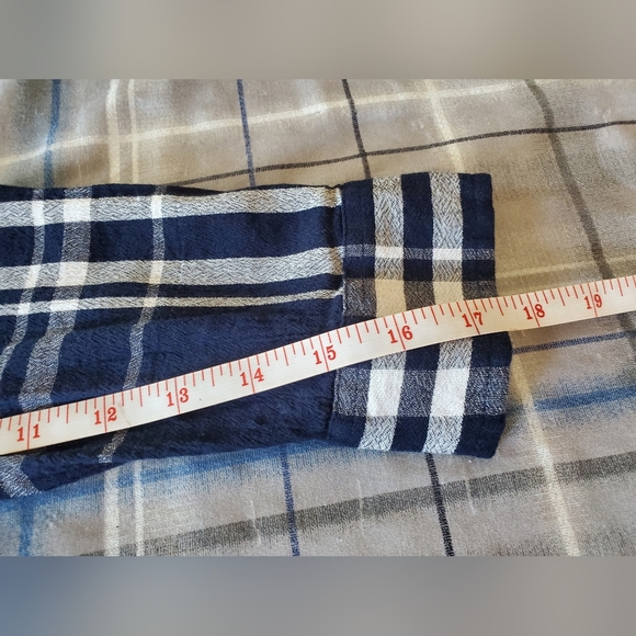 Lucky Brand Blue and White Plaid Button Down Shirt Women's Size Small Petite - Picture 12 of 12